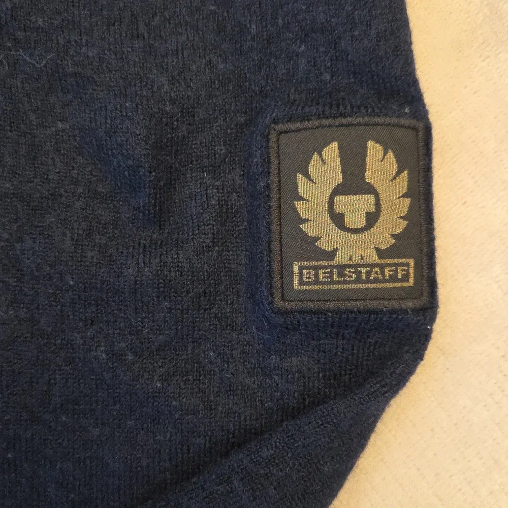GUC Men's Belstaff Zip-Up Navy Sweater. Size Medium - Picture 4 of 8